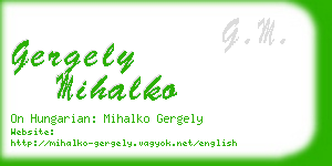 gergely mihalko business card